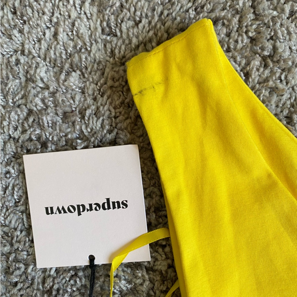 REVOLVE superdown ANNA ruched cotton one shoulder top L - Picture 5 of 7